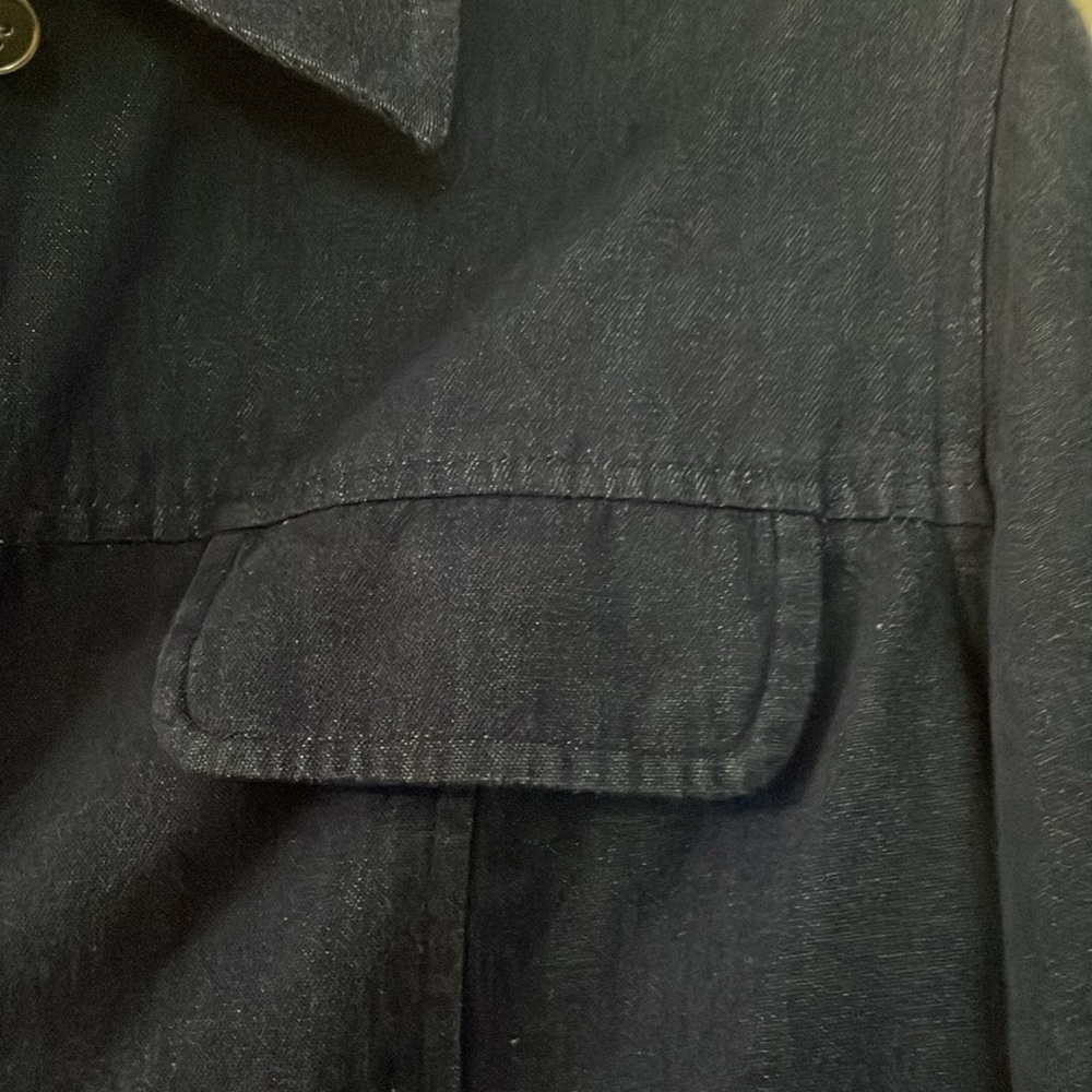 Talbot vintage large petite denim cropped chambray jacket - Picture 6 of 7